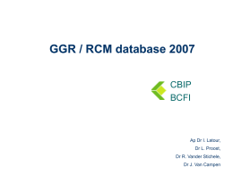 GGR/ RCM database 2007