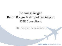 Jason Wilson Baton Rouge Metropolitan Airport DBE Liaison