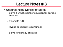 Lecture Notes # 3 - sunlight.caltech.edu
