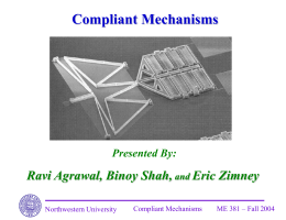 Compliant Mechanism - Northwestern University