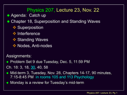 Physics 207: Lecture 23 Notes