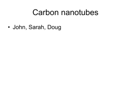 Carbon nanotubes - Department of Physics & Astronomy