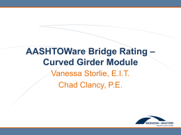 AASHTOWare Bridge Rating – Curved Girder Module