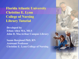 Nurse as Scholar - Florida Atlantic University