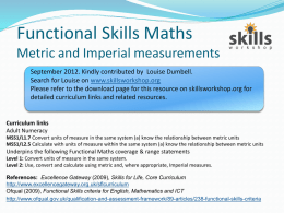 Metric and Imperial measurements