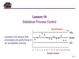 Lesson 14 Statistical Process Control