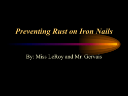 Preventing Rust on Iron Nails