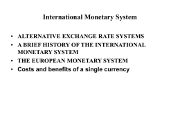 International Monetary System - Southern Methodist University