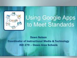 Using Google Apps to Meet Standards