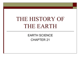THE HISTORY OF THE EARTH