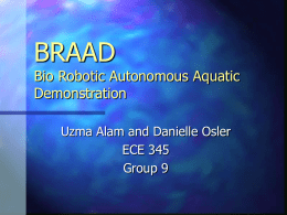 BRAD Bio Robotic Aquatic Demonstration