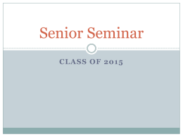 Senior Seminar - Pinellas County Schools