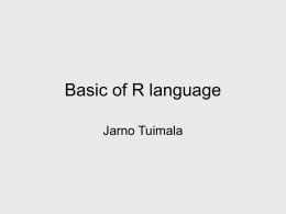 Basic of R language