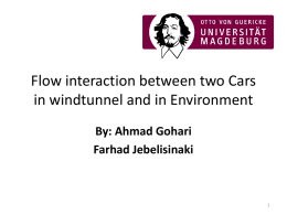 Flow interaction between two Cars