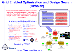 Grid Enabled Optimisation and Design Search (Geodise)