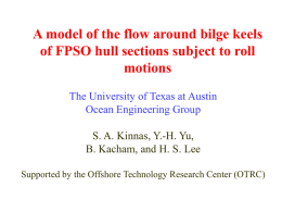 A model of the flow around bilge keels of FPSO hull