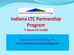 Indiana LTC Partnership Program 7 Hours CE Credit
