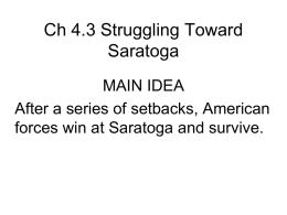 Ch 43 Struggling Toward Saratoga - Alliance College