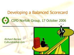 Developing a Balanced Scorecard