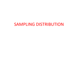 SAMPLING DISTRIBUTION - Middle East Technical University
