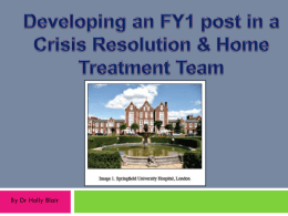 Developing a Foundation Year One (FY1) Doctor post in a