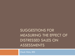 Suggestions for measuring the effect of distressed sales