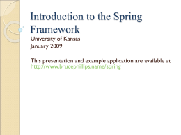 Introduction to the Spring Framework