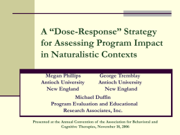 Dose-Response Evaluation