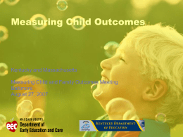 Measuring Child Outcomes
