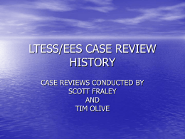 LTESS Case Review History - Department for Aging and