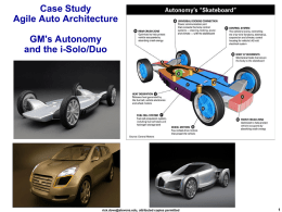Case Study Agile Auto Architecture GM's Autonomy and the i