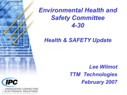 Environmental Health and Safety Committee 4-30