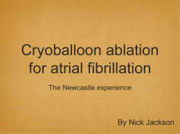 Cryoballoon ablation for atrial fibrillation