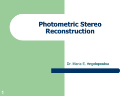 Photometric Stereo Reconstruction