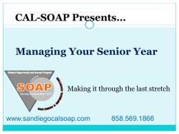 Managing Your Senior Year