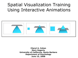 Spatial Visualization Training Using Interactive Animations