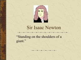 Sir Isaac Newton - EdTech Boise State
