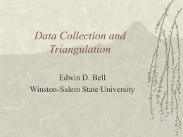 Data Collection and Triangulation - Winston