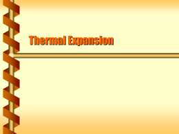 Thermal Expansion - Northern Illinois University