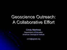 Geoscience Outreach: A Collaborative Effort