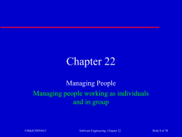 Managing people - University of Houston