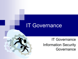 IT Governance - University of Wisconsin–Parkside