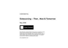 Outsourcing – Then , Now & Tomorrow