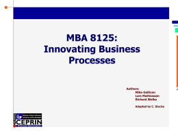 MBA 8220 Session 1 - Home - Department of Computer