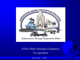 Training - C.A.S.E. - The Coordinating Agency for Supplier