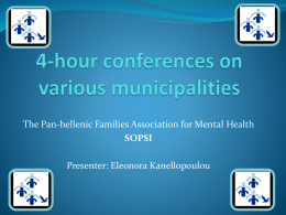 4-hour conferences on various municipalities