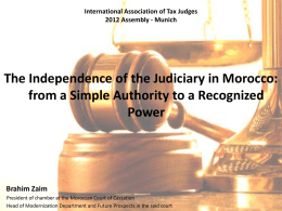 Judicial independenc in Morocco
