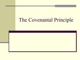 The Covenantal Principle