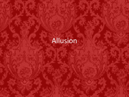 Allusion - PBworks
