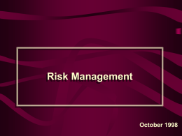 Risk Mgmt - West Chester University Computer Science